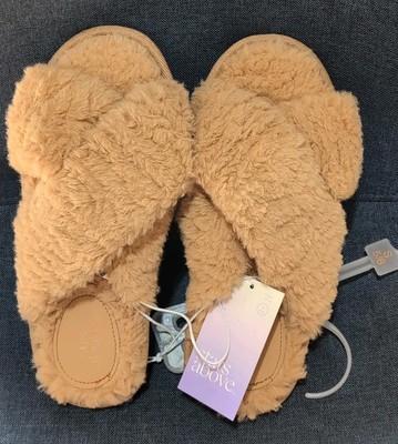 Stars Above Teddy Cozy Light Brown Women's Slippers S 5/6-image