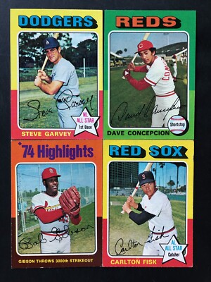 1975 Topps Baseball Card Pick A Player Cards #1-188 Complete your Set (NM-MT)-image
