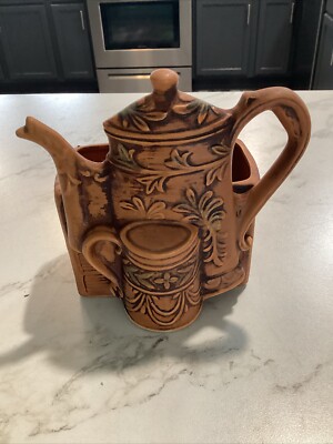 Vintage Topline Imports Japan Ceramic Teapot Wall Planter Storage-image