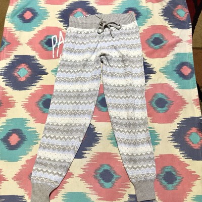 SO Women’s Sweater Print Leggings Size Medium Drawstring Comfortable Warm-image