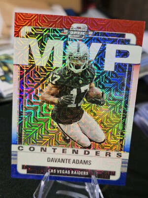  2022 Panini Contenders Optic MVP Red White & Blue Prizm Davante #09/13 Raiders -image