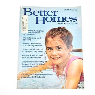 Better Homes and Gardens Magazine August 1974 Canning and Freezing Vegetables-image