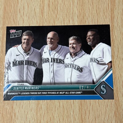 23 MLB Topps NOW 563 ASG LEGENDS KEN GRIFFEY BUHNER EDGAR WILSON BLUE 12/49-image