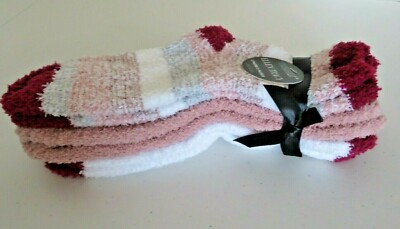 ELLEN TRACY WOMENS COZY SOFT SOCKS  3 PAIRS size 9 - 11 assorted colors MSRP $18-image