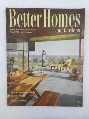 Vintage BETTER HOMES AND GARDENS Magazine August 1950 Issue-image