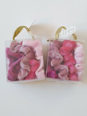 2 Cozy Comfort Scrunchies Pink Purple J FIVE and CO 4 oer package 8 total count-image