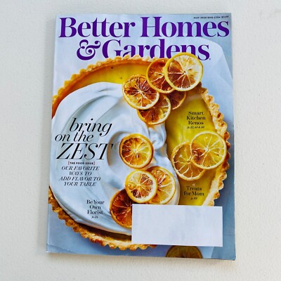 Better Homes & Gardens Magazine May 2020 Bring The Zest No Mail Label-image