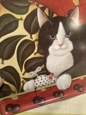 Melamine Cat Tray By Artist Jackson Dil  Made In Italy.-image