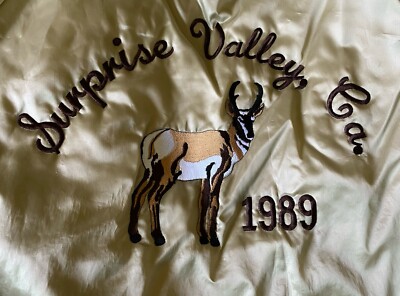 King Louie Vintage 1980s 1989 Antelope SURPRISE VALLEY CA satin Jacket coat XL-image