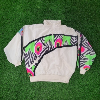Vintage Hotdogger Colorful Windbreaker Jacket Womens XL 29x27 Baggy Oversized-image