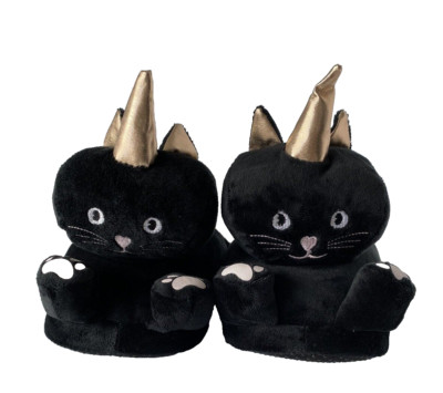 Cat Slippers - New Ladies M/L, Adorable & Cozy for All-Day Comfort!-image