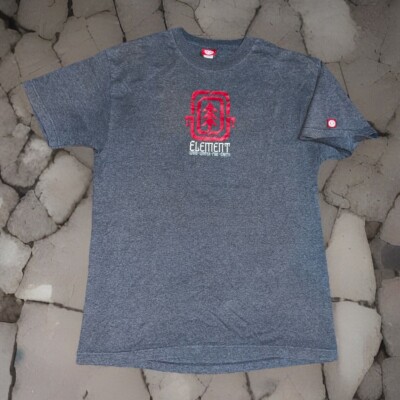 Vintage Y2K Element Skateboards Men's Large T-Shirt Wind Water Fire Earth Skate-image