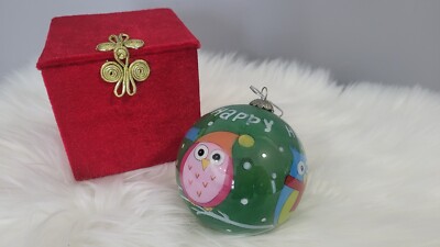  Li Bien-Pier 1 Imports Christmas Ornament Rare Christmas Owl Boxed-image