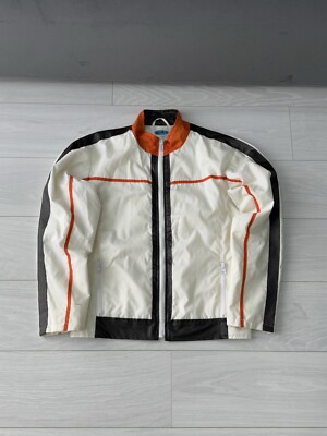 Vintage Mens Jacket Moto Biker With Leather Stripes  Sz M Japanese Brand Y2K-image