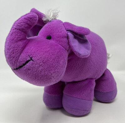 Pier 1 Imports Purple Elephant Plush Stuffed Animal Soft Toy 12” Long Lovey READ-image