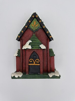RAZ Imports Deb Strain Christmas Stocking Holder Snow Covered House Retractable -image