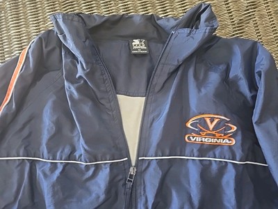 University Virginia UVA Cavaliers Zip Vintage Wind Blue Mens XXL Embroidered-image
