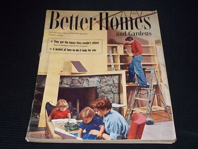 1954 OCTOBER BETTER HOMES & GARDENS MAGAZINE NICE COVER & ADS - H 1315-image