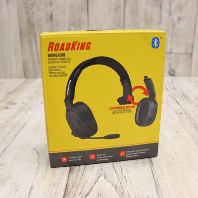 RoadKing RKING4000 Premium Mono/Stereo Convertible Bluetooth 5.0 Headset-image
