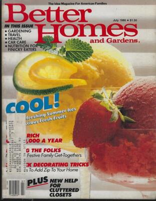 Better Homes and Gardens Magazine July 1986 Summer Ices Family Reunion Maritime-image