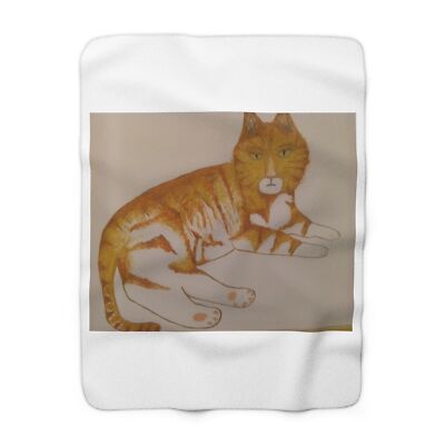 Cozy Cat Sherpa Fleece Blanket - Perfect for Cat Lovers and Comfort Seekers-image