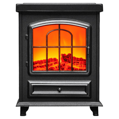 Better Homes & Gardens Wrm Fireplace, Black, Modern Style-image