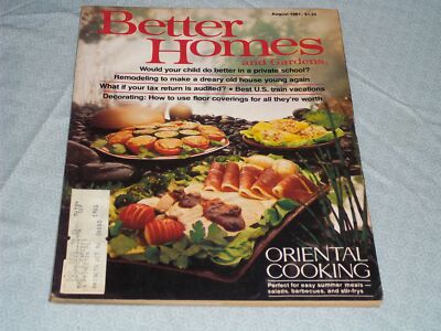 1981 AUGUST BETTER HOMES & GARDENS MAGAZINE - ORIENTAL COOKING COVER - H 4089-image