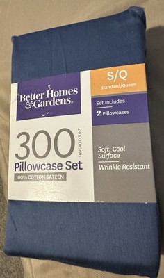 Better Homes & Gardens 300 Thread Count Pillowcase Set Standard/Queen 100%Cotton-image