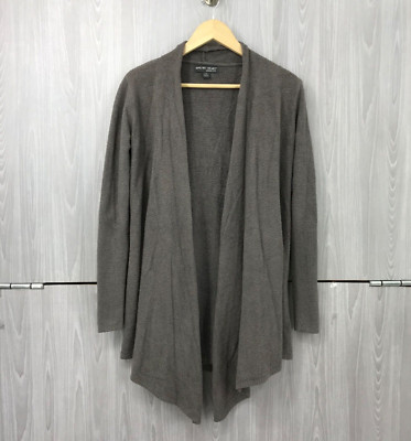 Barefoot Dreams CozyChic Lite Knit Calypso Wrap Open Waterfall Cardigan Gray S/M-image