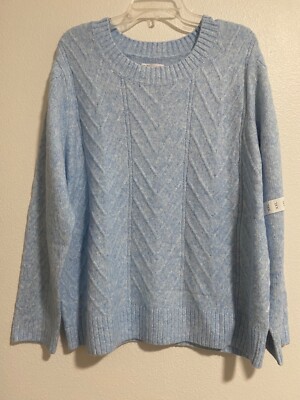 Croft & Barrow Soft & Cozy Blue Sweater sz XXL NWT-image