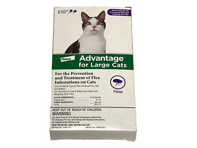 Advantage Large Cat Flea Prevention and Treatment, Over 9 lbs, 2 Monthly Doses-image