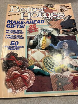 Vintage better homes and garden magazine 1987 Make Ahead Gifts-image