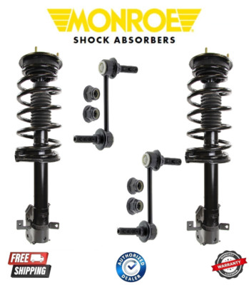 Complete Front Suspension Strut Monroe and Sway Bar Fits 11-14 Ford Edge-image