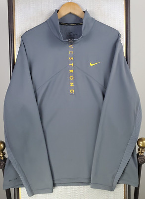 VTG NIKE LIVESTRONG Size 2XL Mens Performance 1/2 Zip Dri-Fit Pullover Windshirt-image