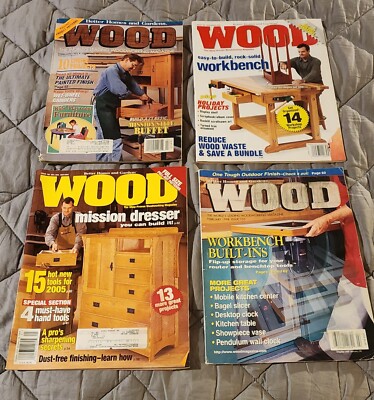 Lot of (4) - Vintage WOOD Magazines by Better Homes and Gardens - Lot #1317-image