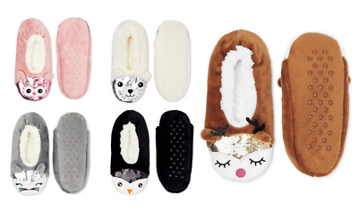 Fuzzy Babba Women's Sequin Slipper Socks Cozy & Cute One Size Fits Most-image