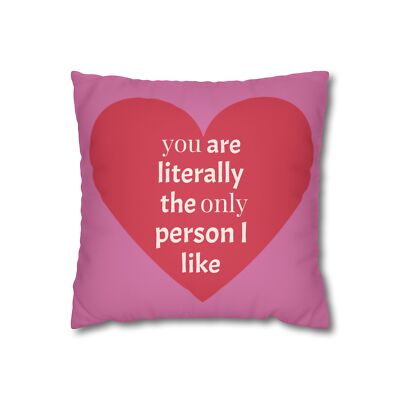Heartfelt Faux Suede Pillowcase, Valentine's Gift, Home Decor, Cozy Couch-image