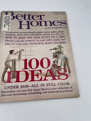 Better Homes and Gardens July 1964 Magazine Vintage MCM-image