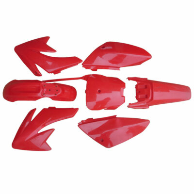 BRAND NEW RED BODY PLASTIC KIT HONDA CRF 70 CRF70 Complete 7 pcs Set Fairing-image