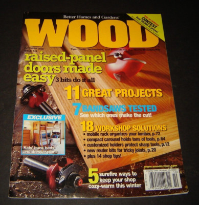 WOOD BY BETTER HOMES AND GARDENS October 2002 ISSUE #144 -WOODWORKING MAGAZINE-image