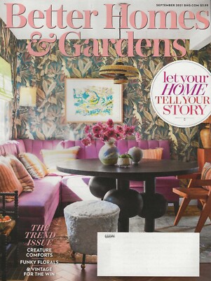 Sept 2021 Better Homes & Gardens Magazine LET YOUR HOME Tell Your Story Rare-image