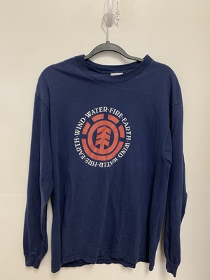 Vtg 90s Element Skateboards T Shirt Wind Water Fire Earth Skateboarding Large-image