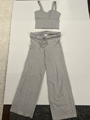 Pink Rose Pajama Grey Set-image