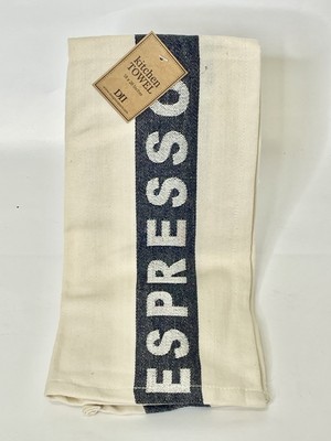 Espresso, Kitchen Towel, Design, Imports NWT 18”x28” Coffee India￼-image