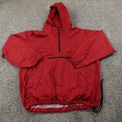 VTG Gap Jacket Mens L Red Hood Waterproof Windbreaker Anorak Rain Shell Coat 90s-image