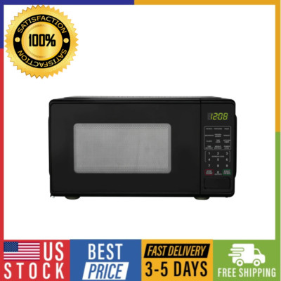 Mainstays 0.7 Cu ft Countertop Microwave Oven, 700 Watts, Black-image