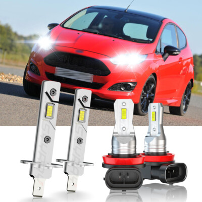 for Ford Fiesta 2014-2018 4X H1 + H11 LED faros de alta luz baja Bombillas 6000K-image