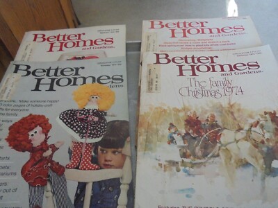 Vintage Lot of Four 1974 Better Homes and Garden Sept, Oct, Nov, Dec-image