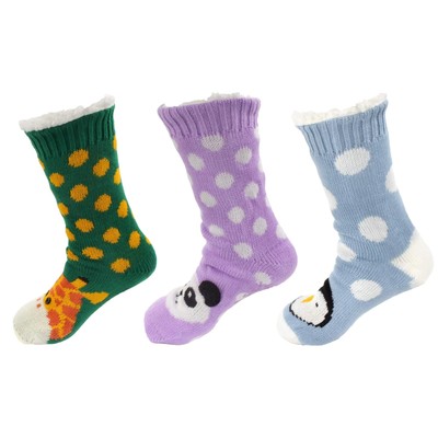 Extra Thick Soft Warm Cozy Fuzzy Thermal Cabin Fleece-lined Knitted Non-skid ...-image