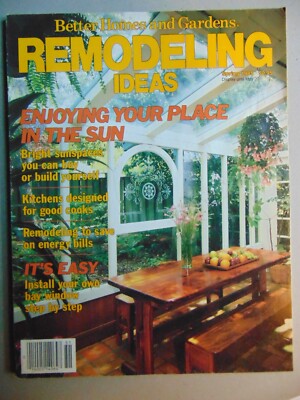 Better Homes and gardens REMODLING IDEAS Magazine Spring 1985 Bay Window Install-image